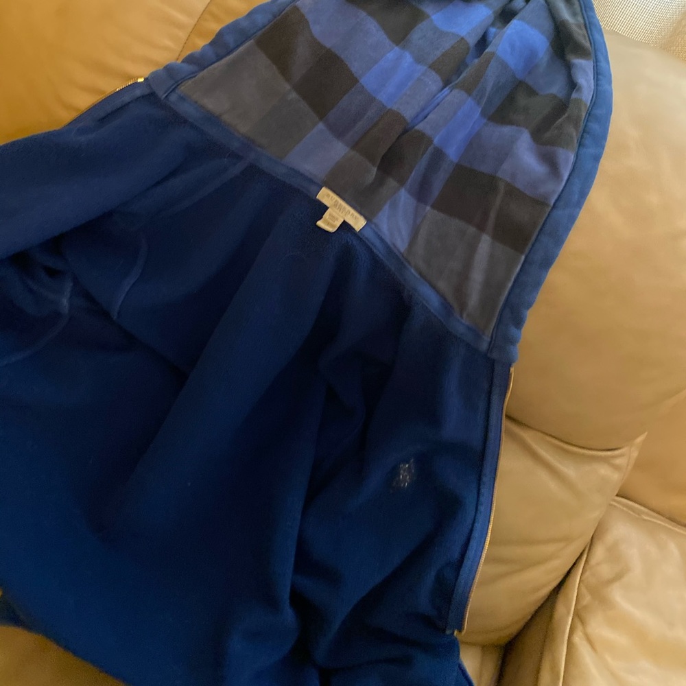 Blue Burberry hoodie size L